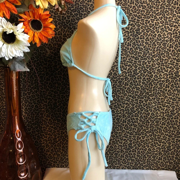 🦋B2G1🦋LEG AVENUE 2Pc Terry Cloth Bikini SMALL/MEDIUM NWT - Picture 5 of 9